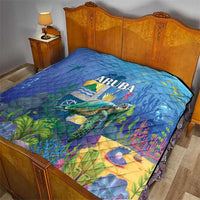 Aruba Sea Turtle Quilt Underwater Landscape - Wonder Print Shop