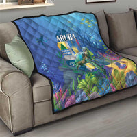 Aruba Sea Turtle Quilt Underwater Landscape - Wonder Print Shop