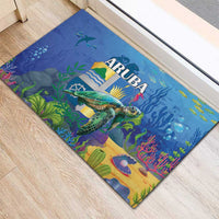 Aruba Sea Turtle Rubber Doormat Underwater Landscape - Wonder Print Shop