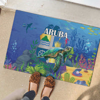 Aruba Sea Turtle Rubber Doormat Underwater Landscape - Wonder Print Shop
