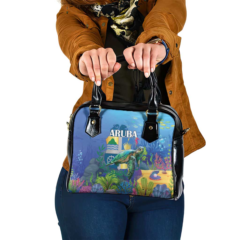 Aruba Sea Turtle Shoulder Handbag Underwater Landscape