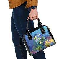 Aruba Sea Turtle Shoulder Handbag Underwater Landscape