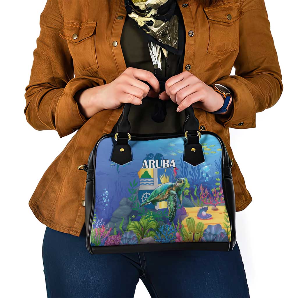 Aruba Sea Turtle Shoulder Handbag Underwater Landscape