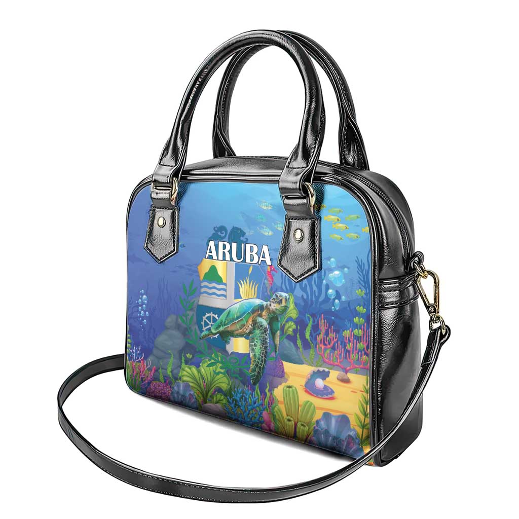 Aruba Sea Turtle Shoulder Handbag Underwater Landscape