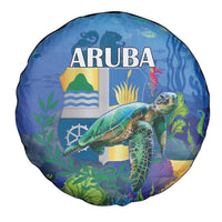 Aruba Sea Turtle Spare Tire Cover Underwater Landscape - Wonder Print Shop