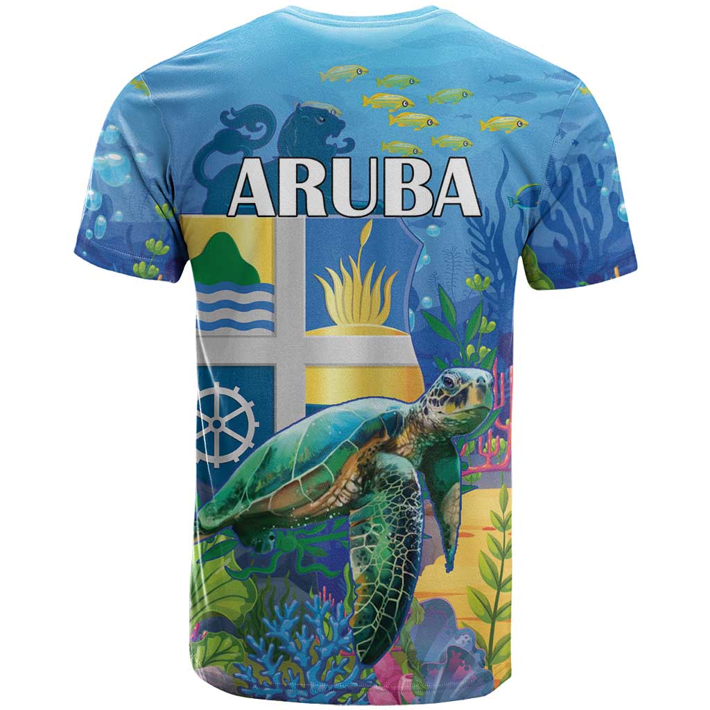 Aruba Sea Turtle T Shirt Underwater Landscape - Wonder Print Shop