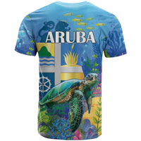 Aruba Sea Turtle T Shirt Underwater Landscape - Wonder Print Shop