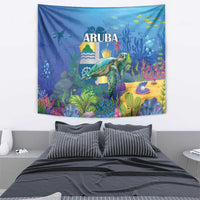 Aruba Sea Turtle Tapestry Underwater Landscape - Wonder Print Shop