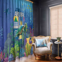 Aruba Sea Turtle Window Curtain Underwater Landscape - Wonder Print Shop