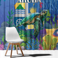 Aruba Sea Turtle Window Curtain Underwater Landscape - Wonder Print Shop