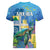 Aruba Sea Turtle Women V-Neck T-Shirt Underwater Landscape - Wonder Print Shop