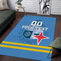 Custom Aruba Coat Of Arms Area Rug With Flag Style - Wonder Print Shop
