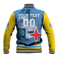 Custom Aruba Coat Of Arms Baseball Jacket With Flag Style - Wonder Print Shop