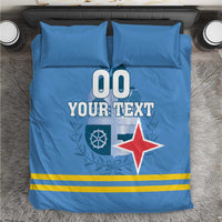 Custom Aruba Coat Of Arms Bedding Set With Flag Style - Wonder Print Shop