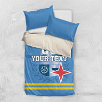 Custom Aruba Coat Of Arms Bedding Set With Flag Style - Wonder Print Shop