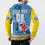 Custom Aruba Coat Of Arms Button Sweatshirt With Flag Style - Wonder Print Shop
