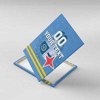 Custom Aruba Coat Of Arms Canvas Wall Art With Flag Style - Wonder Print Shop