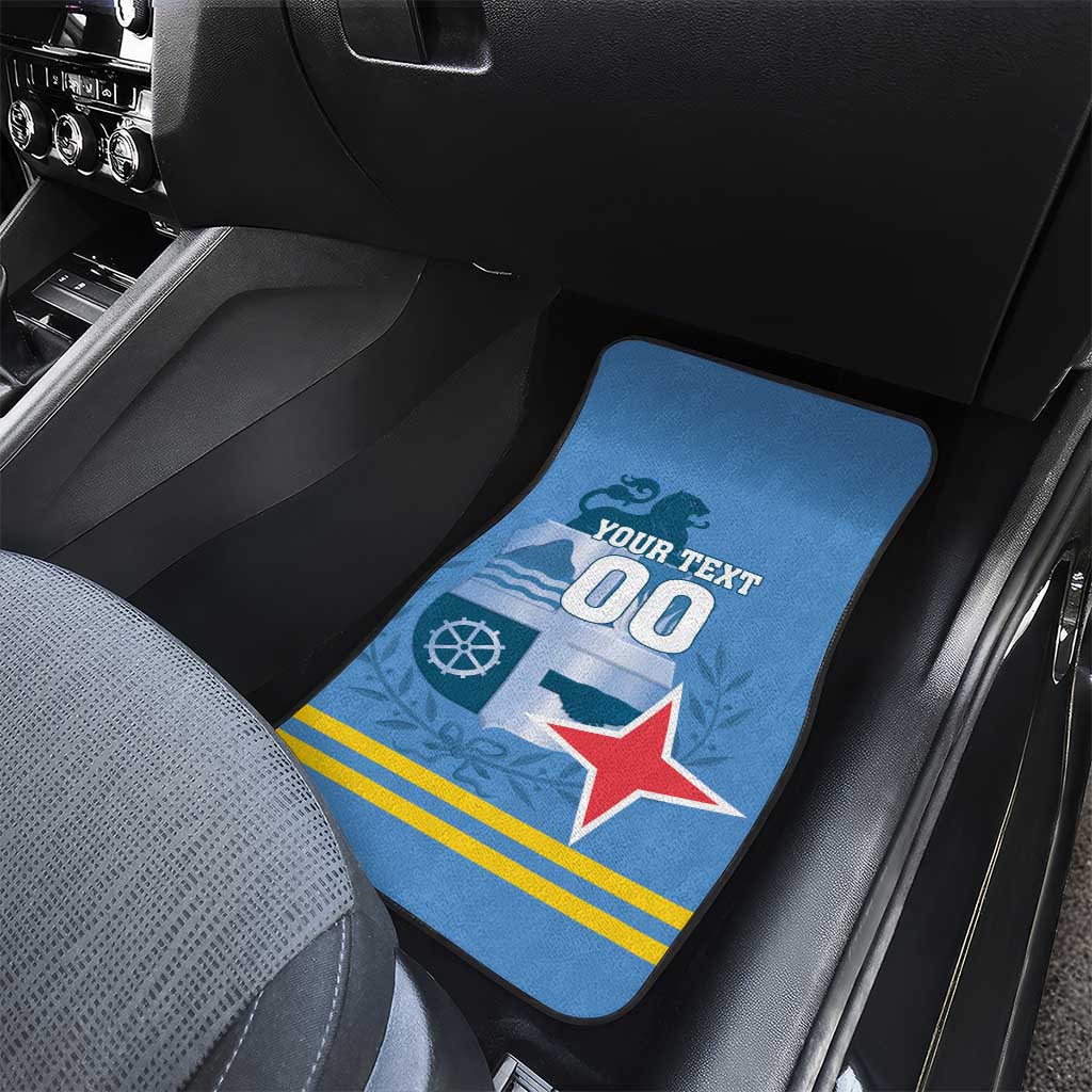 Custom Aruba Coat Of Arms Car Mats With Flag Style - Wonder Print Shop