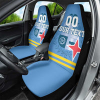 Custom Aruba Coat Of Arms Car Seat Cover With Flag Style - Wonder Print Shop
