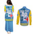 Custom Aruba Coat Of Arms Couples Matching Puletasi and Long Sleeve Button Shirt With Flag Style - Wonder Print Shop