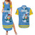 Custom Aruba Coat Of Arms Couples Matching Summer Maxi Dress and Hawaiian Shirt With Flag Style - Wonder Print Shop