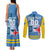 Custom Aruba Coat Of Arms Couples Matching Tank Maxi Dress and Long Sleeve Button Shirt With Flag Style - Wonder Print Shop