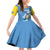 Custom Aruba Coat Of Arms Family Matching Off Shoulder Short Dress and Hawaiian Shirt With Flag Style - Wonder Print Shop