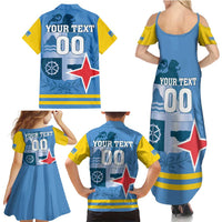 Custom Aruba Coat Of Arms Family Matching Summer Maxi Dress and Hawaiian Shirt With Flag Style - Wonder Print Shop