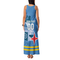 Custom Aruba Coat Of Arms Family Matching Tank Maxi Dress and Hawaiian Shirt With Flag Style - Wonder Print Shop