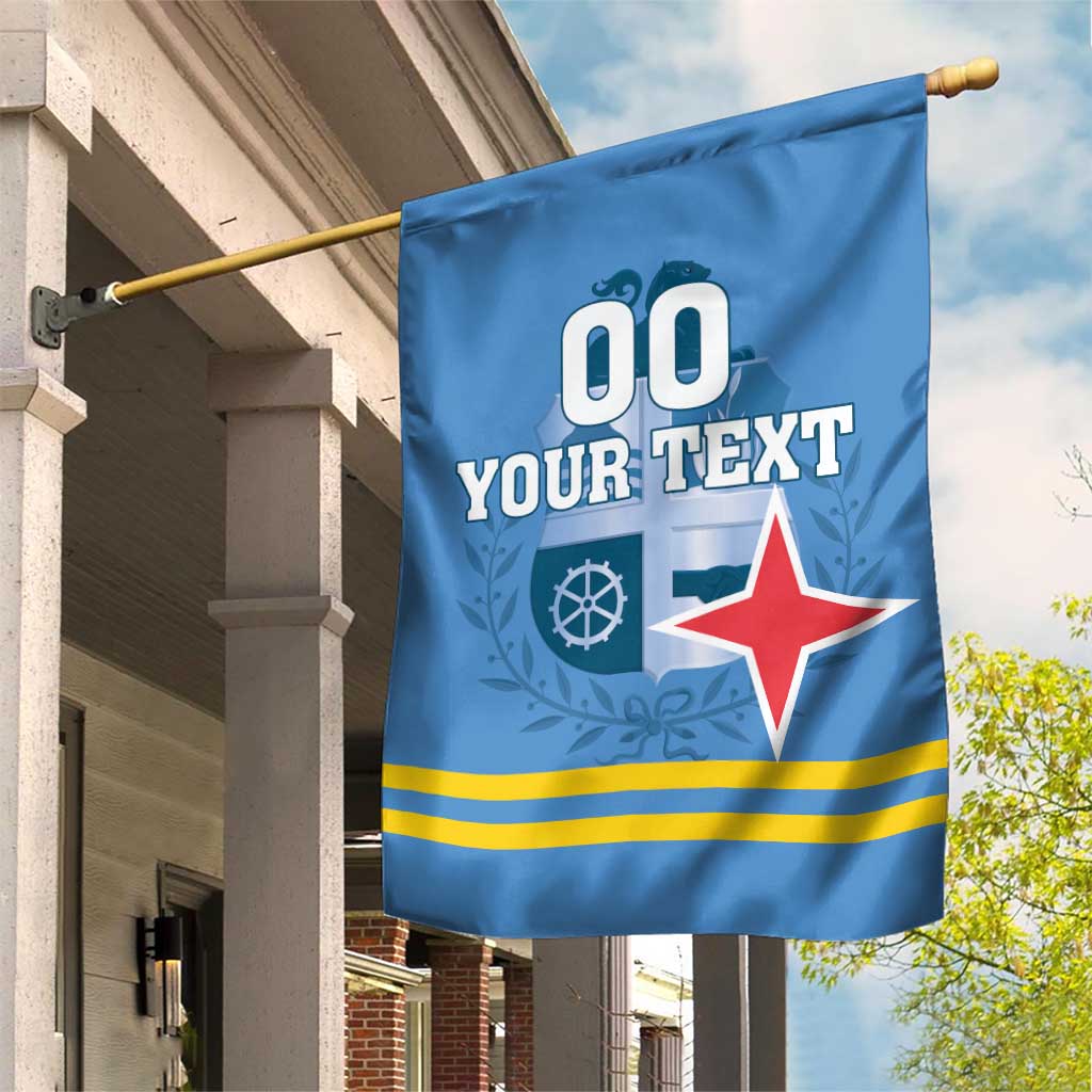 Custom Aruba Coat Of Arms Garden Flag With Flag Style - Wonder Print Shop