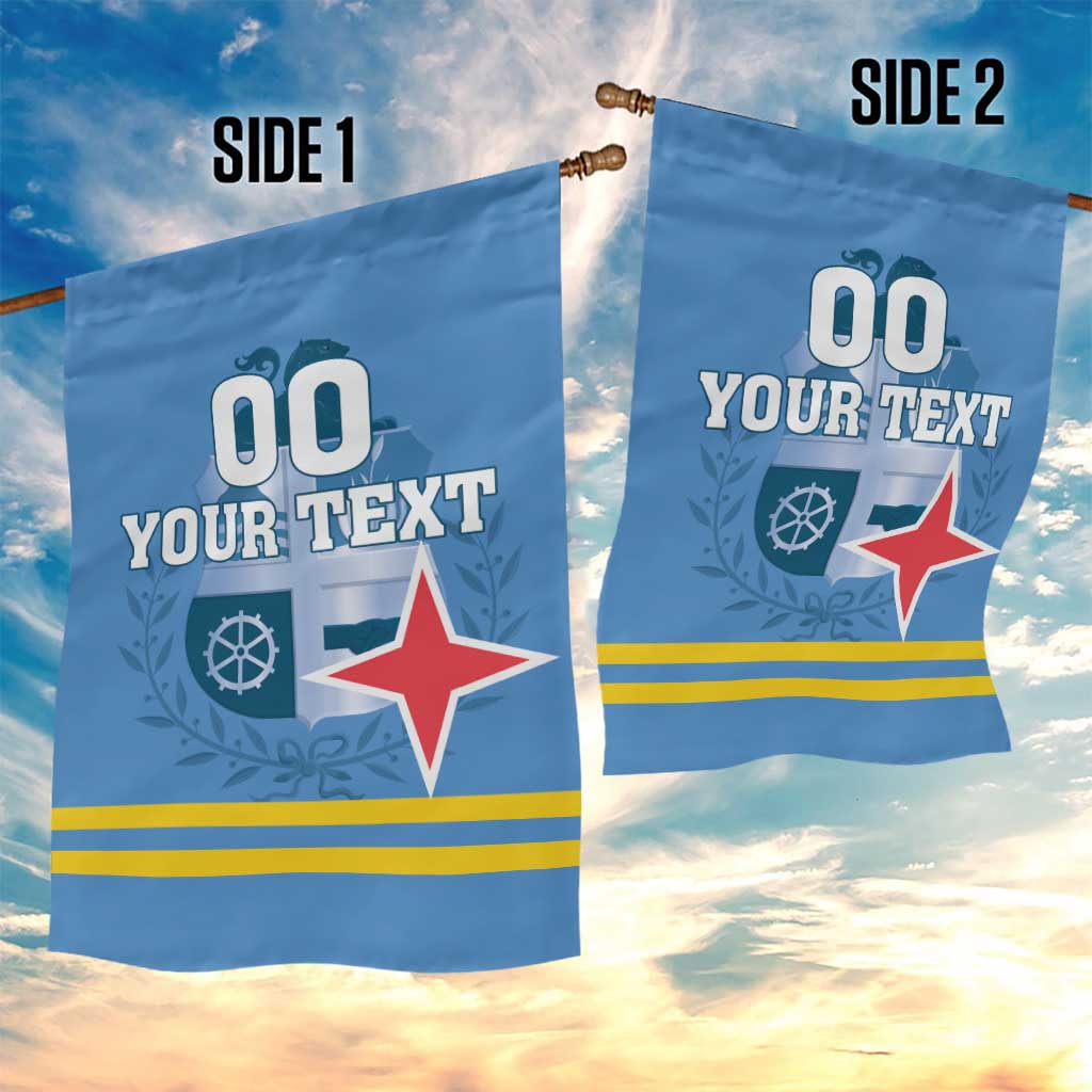Custom Aruba Coat Of Arms Garden Flag With Flag Style - Wonder Print Shop