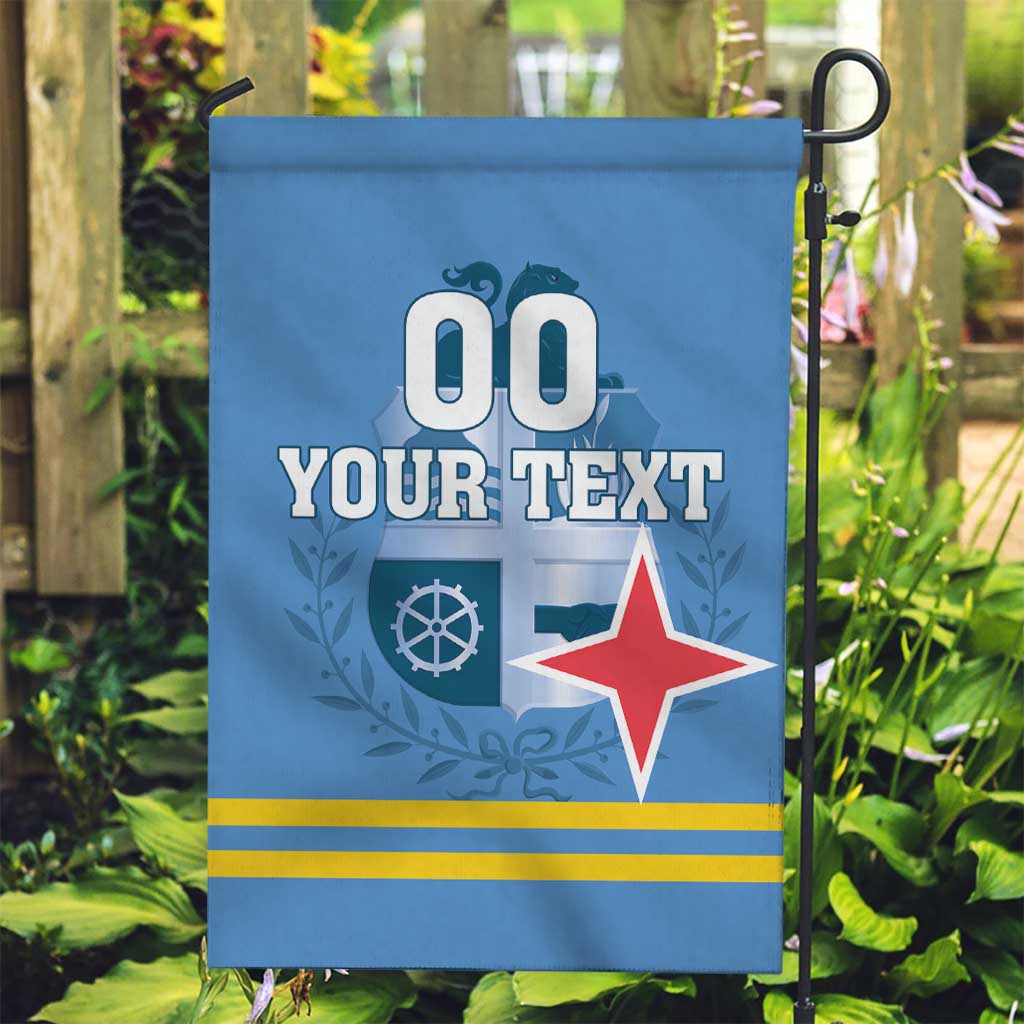 Custom Aruba Coat Of Arms Garden Flag With Flag Style - Wonder Print Shop
