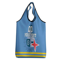 Custom Aruba Coat Of Arms Grocery Bag With Flag Style