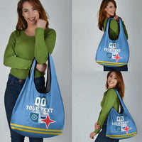 Custom Aruba Coat Of Arms Grocery Bag With Flag Style
