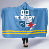Custom Aruba Coat Of Arms Hooded Blanket With Flag Style
