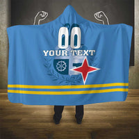 Custom Aruba Coat Of Arms Hooded Blanket With Flag Style