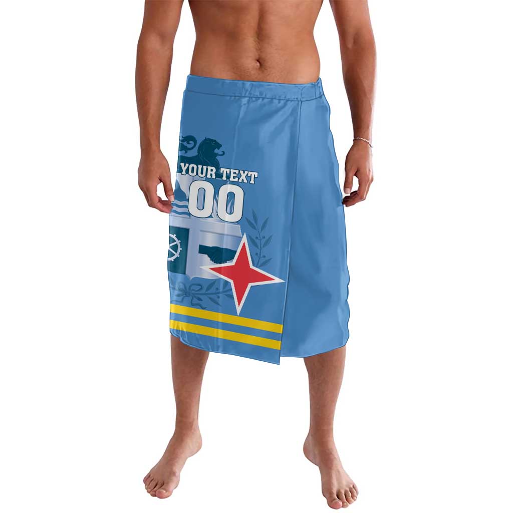Custom Aruba Coat Of Arms Lavalava With Flag Style - Wonder Print Shop