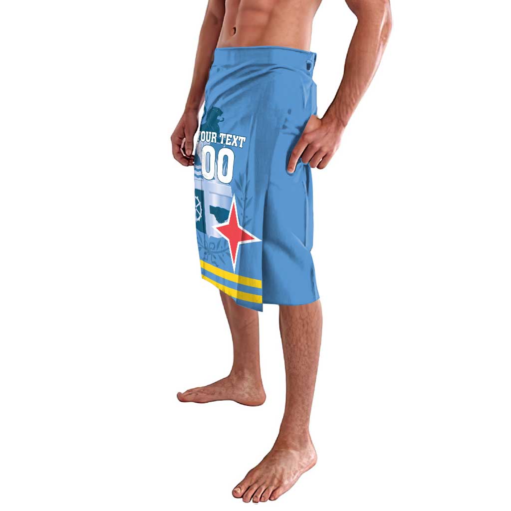 Custom Aruba Coat Of Arms Lavalava With Flag Style - Wonder Print Shop