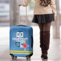 Custom Aruba Coat Of Arms Luggage Cover With Flag Style - Wonder Print Shop