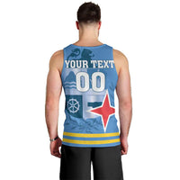 Custom Aruba Coat Of Arms Men Tank Top With Flag Style - Wonder Print Shop