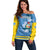 Custom Aruba Coat Of Arms Off Shoulder Sweater With Flag Style - Wonder Print Shop