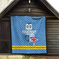Custom Aruba Coat Of Arms Quilt With Flag Style - Wonder Print Shop