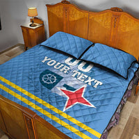 Custom Aruba Coat Of Arms Quilt Bed Set With Flag Style - Wonder Print Shop
