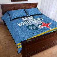 Custom Aruba Coat Of Arms Quilt Bed Set With Flag Style - Wonder Print Shop