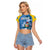 Custom Aruba Coat Of Arms Raglan Cropped T Shirt With Flag Style - Wonder Print Shop