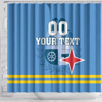 Custom Aruba Coat Of Arms Shower Curtain With Flag Style