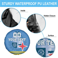 Custom Aruba Coat Of Arms Spare Tire Cover With Flag Style - Wonder Print Shop