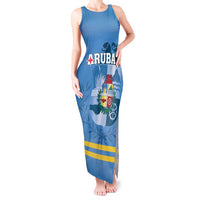 Custom Aruba Coat Of Arms Tank Maxi Dress With Flag Style - Wonder Print Shop