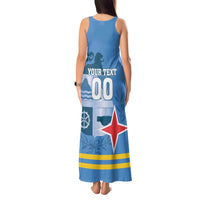 Custom Aruba Coat Of Arms Tank Maxi Dress With Flag Style - Wonder Print Shop