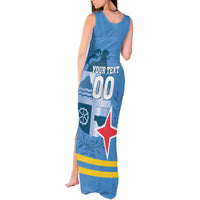 Custom Aruba Coat Of Arms Tank Maxi Dress With Flag Style - Wonder Print Shop